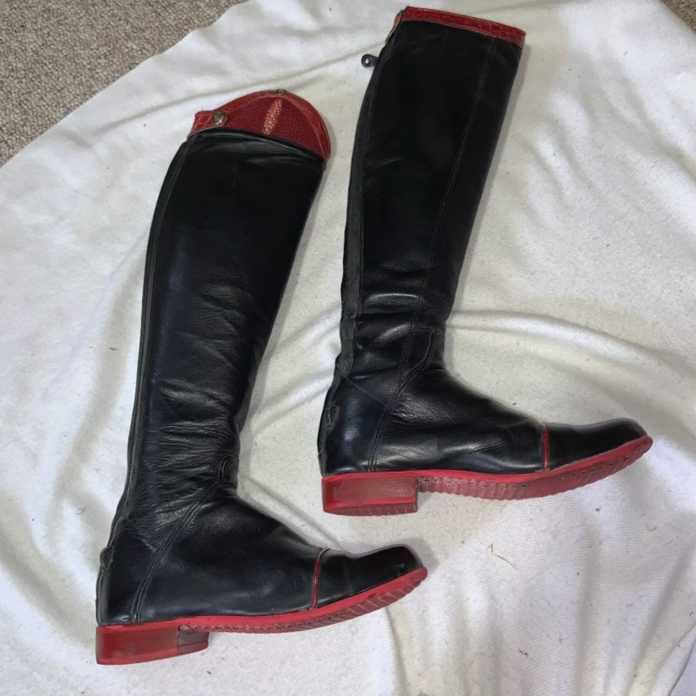 Der Dau Full Custom Dream Boots Stingray/ Gator Red Soles Schuyler Riley 8 Slim